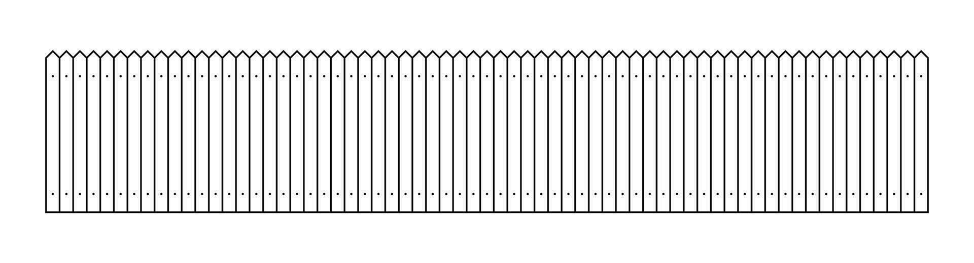 Outline fence in flat style vector illustration isolated on white