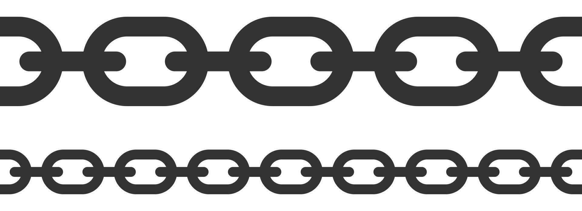 Seamless chain vector illustration isolated on white background