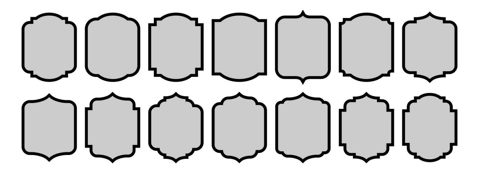 conjunto de Clásico marcos y etiquetas vector ilustración aislado en blanco
