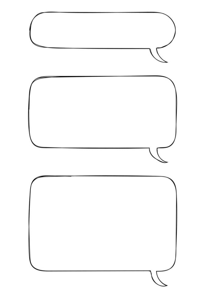 Hand drawn speech bubble vector collection
