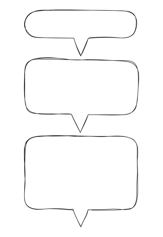 Hand drawn speech bubble vector collection