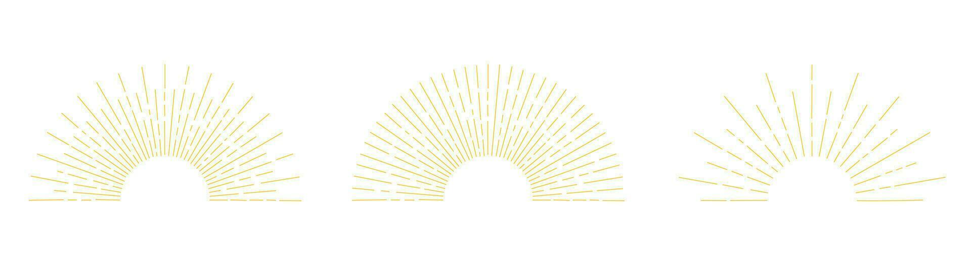 Hand drawn sunburst vector collection