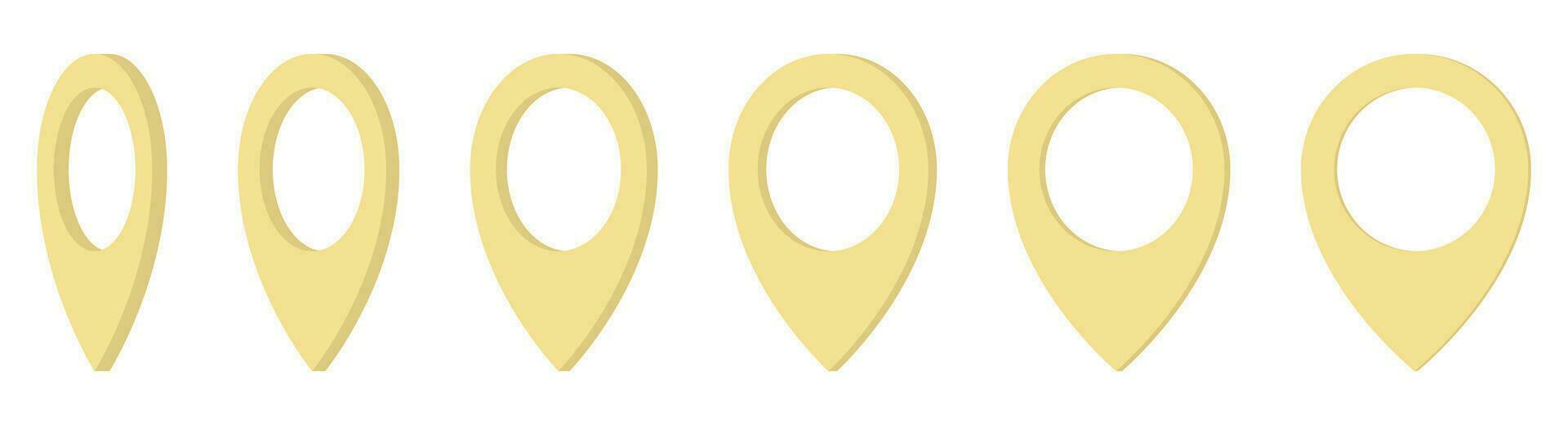 Map location pin icon set vector illustration
