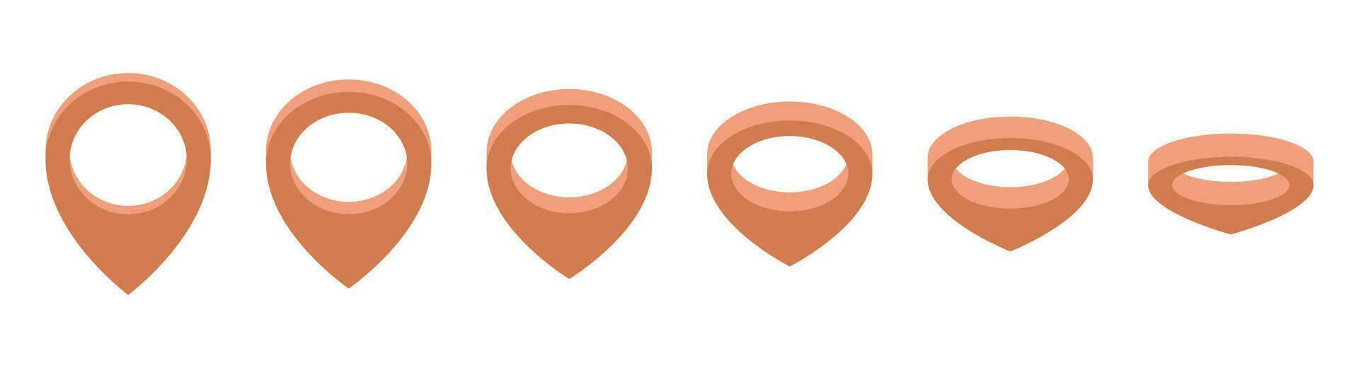 Map location pin icon set vector illustration