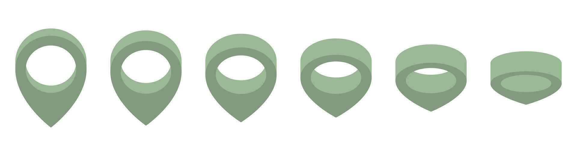 Map location pin icon set vector illustration