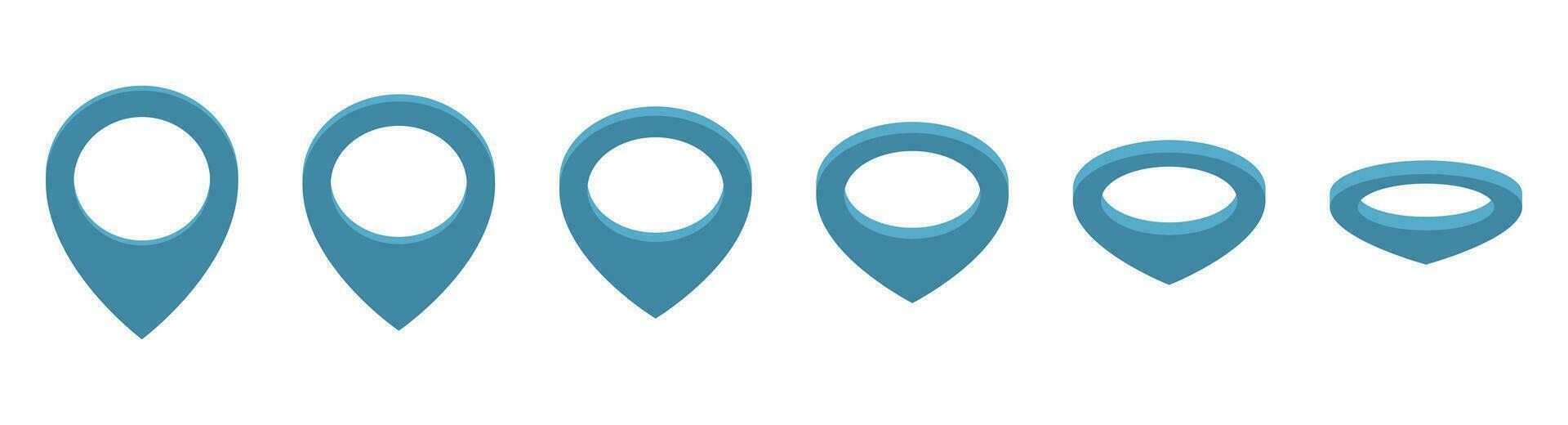 Map location pin icon set vector illustration