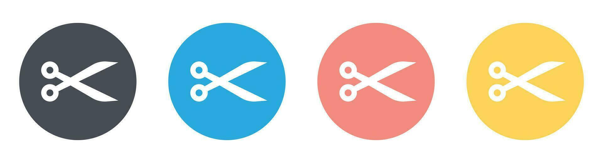 Scissors icon in flat style vector illustration collection