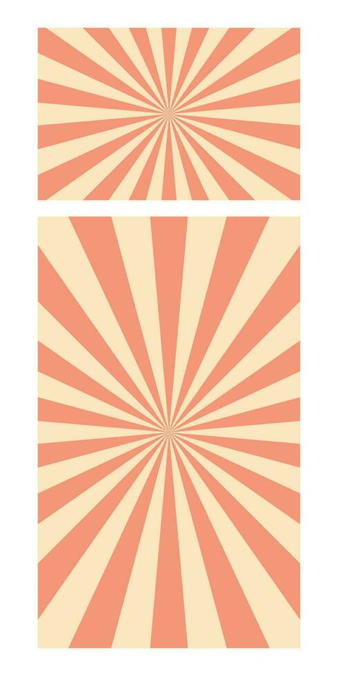 Retro rays banner vector illustration isolated on white