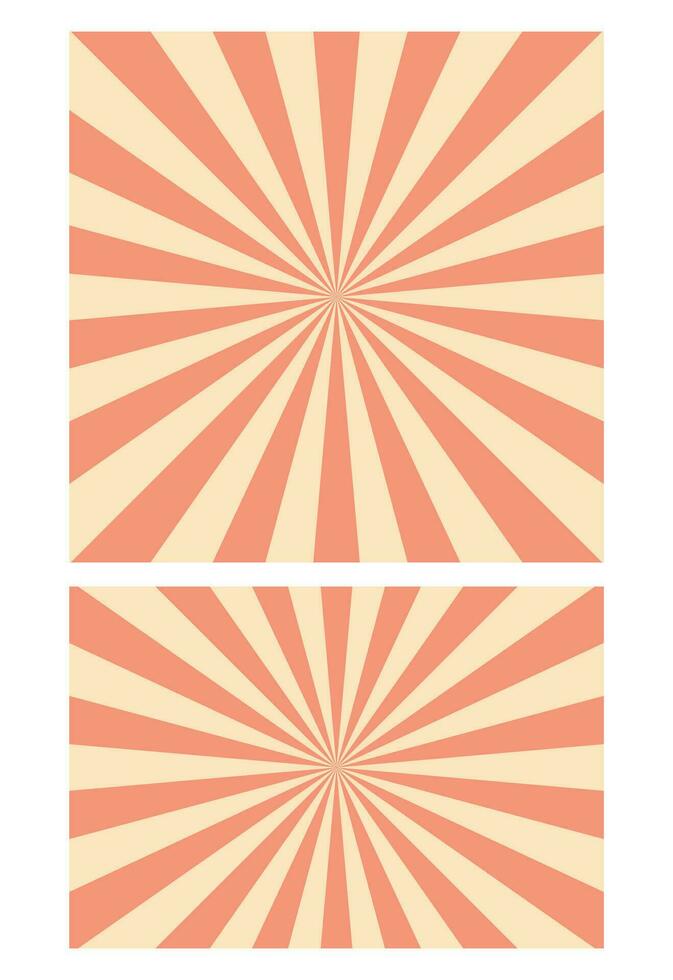 Retro rays banner vector illustration isolated on white
