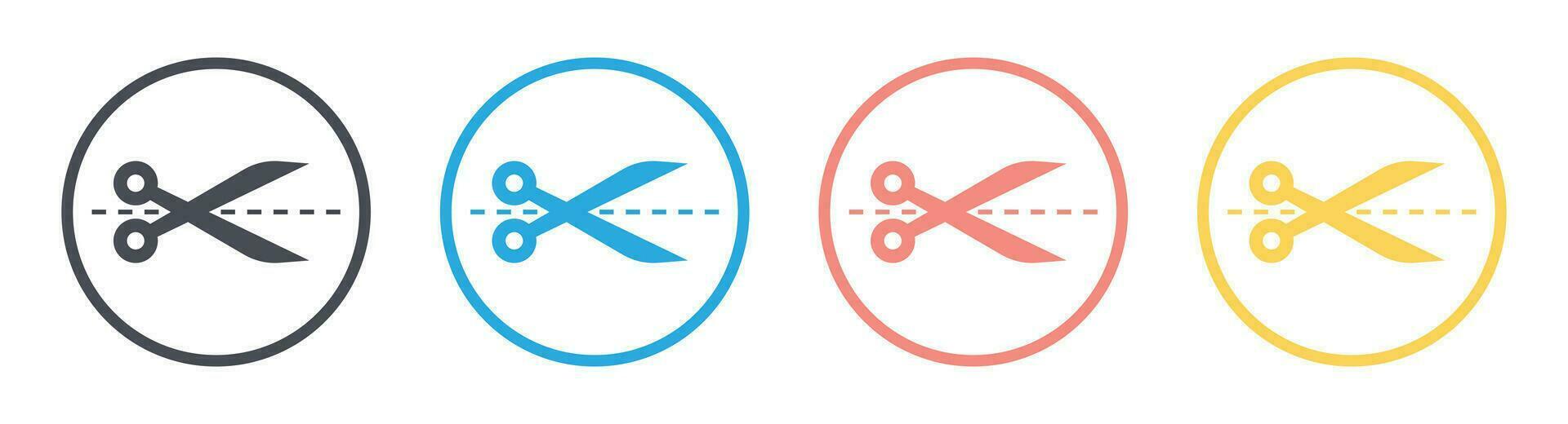 Scissors icon in flat style vector illustration collection
