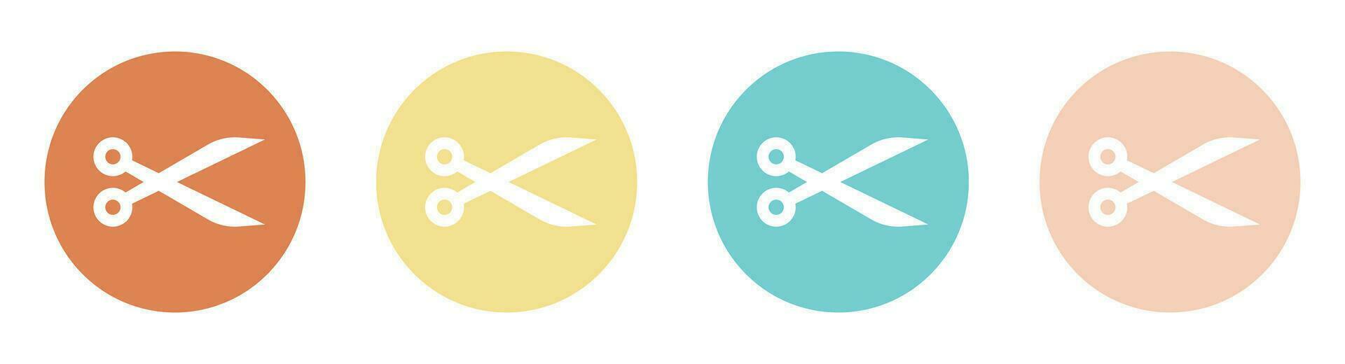 Scissors icon in flat style vector illustration collection