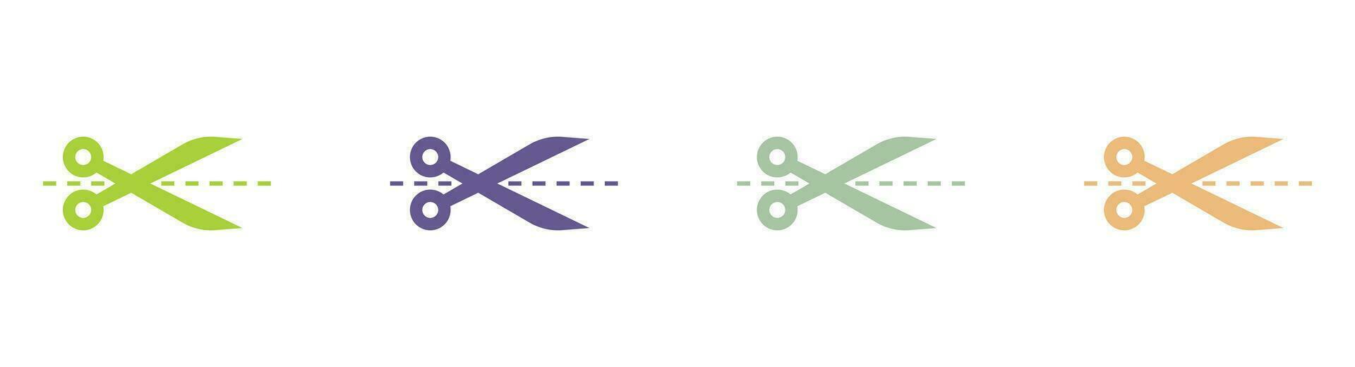 Scissors icon in flat style vector illustration collection