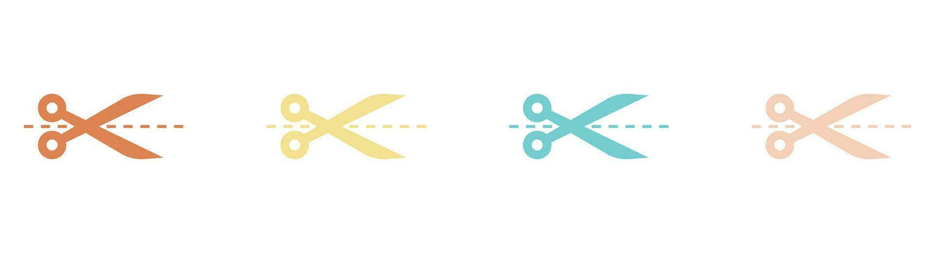 Scissors icon in flat style vector illustration collection