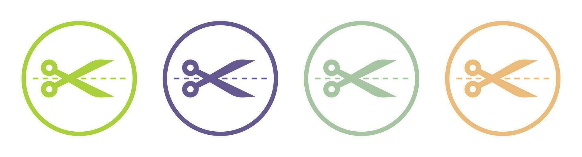 Scissors icon in flat style vector illustration collection