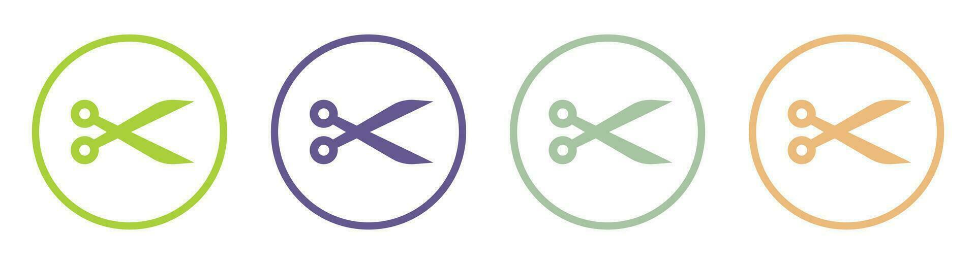 Scissors icon in flat style vector illustration collection