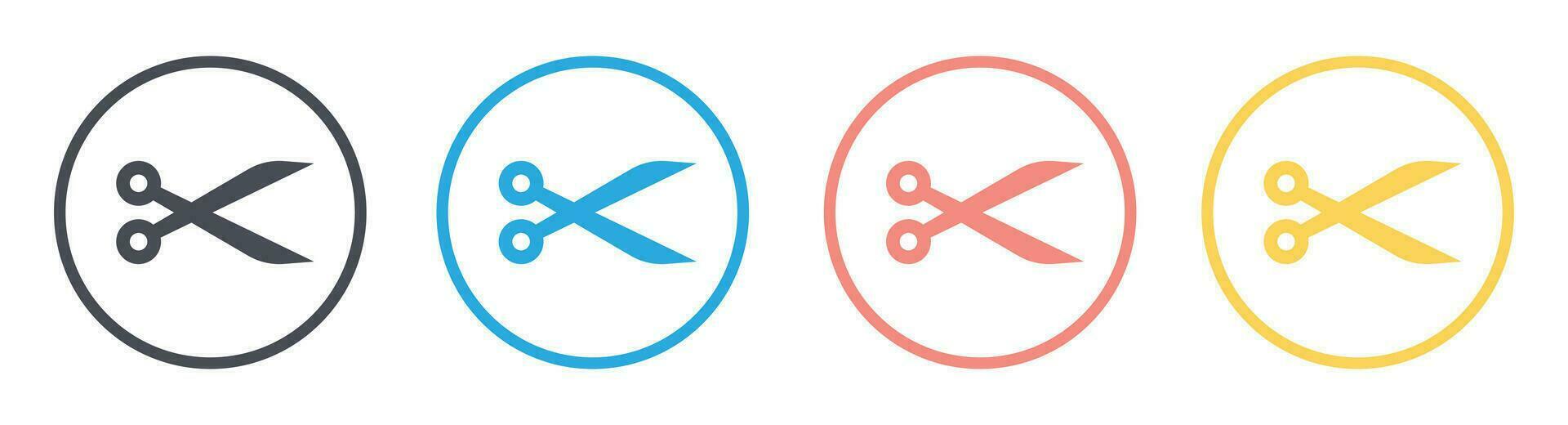 Scissors icon in flat style vector illustration collection