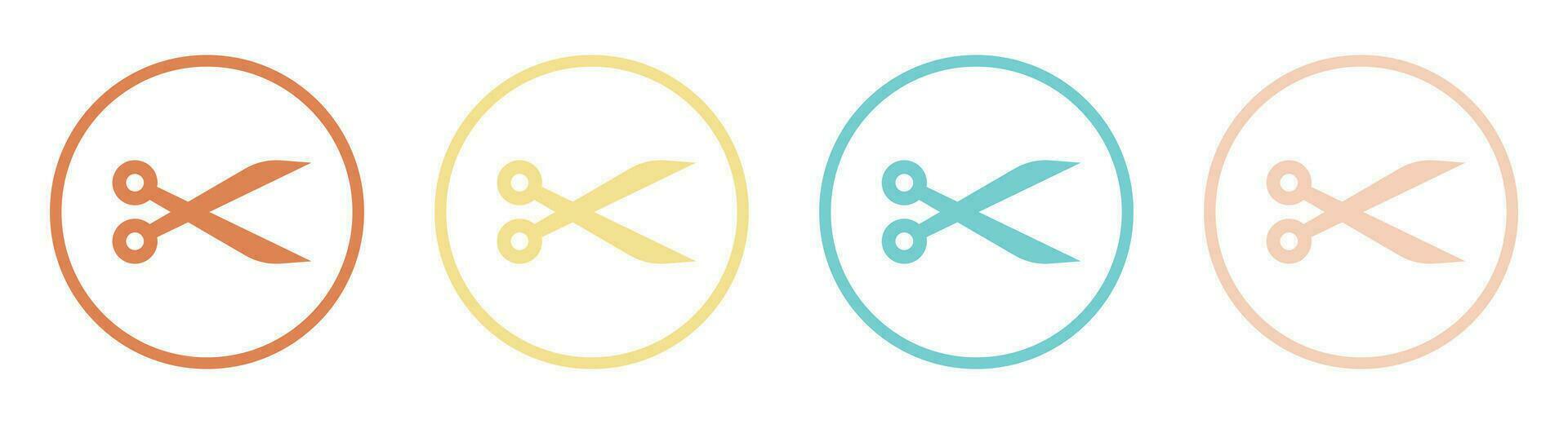 Scissors icon in flat style vector illustration collection