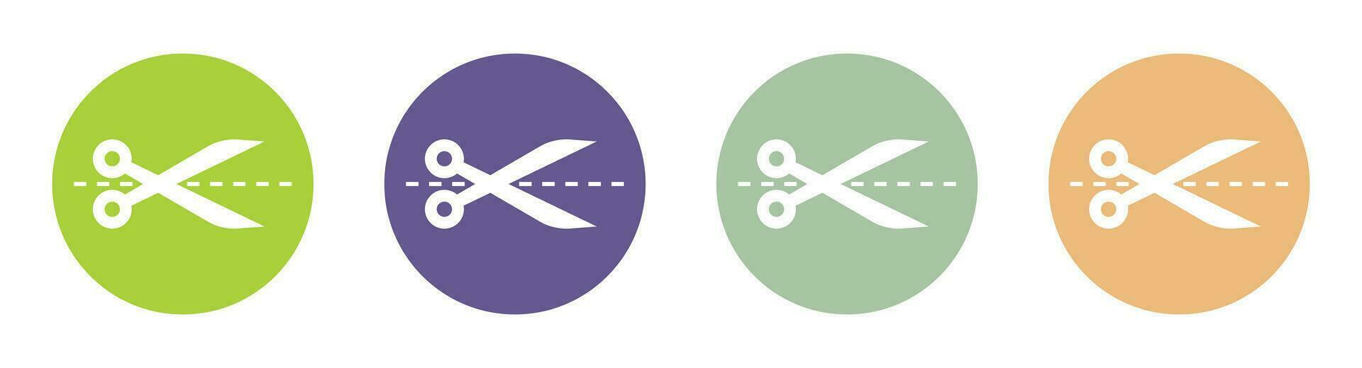 Scissors icon in flat style vector illustration collection
