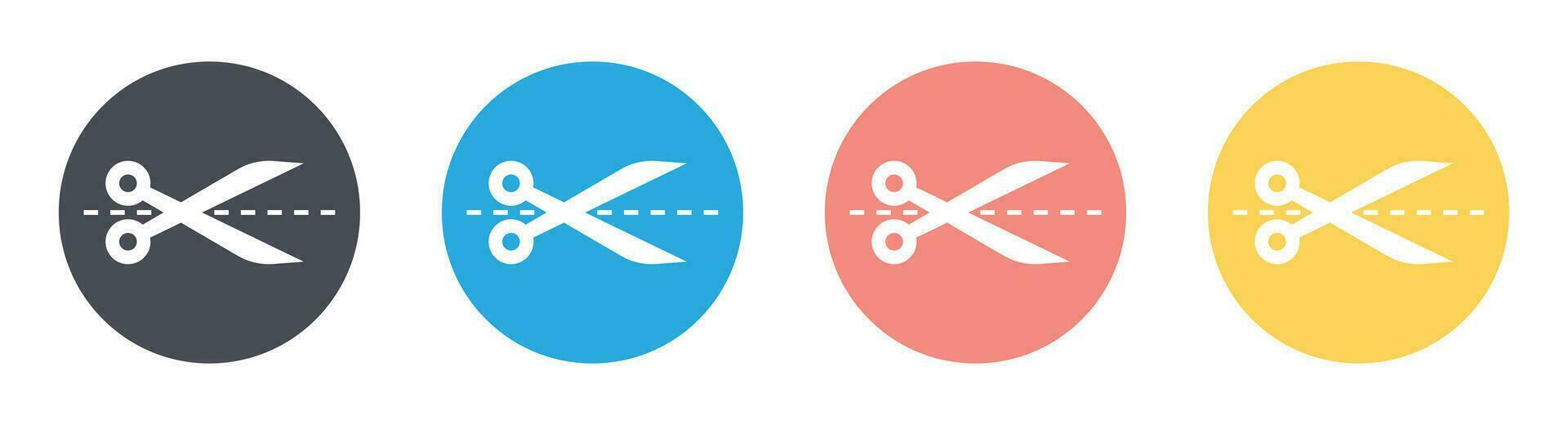 Scissors icon in flat style vector illustration collection