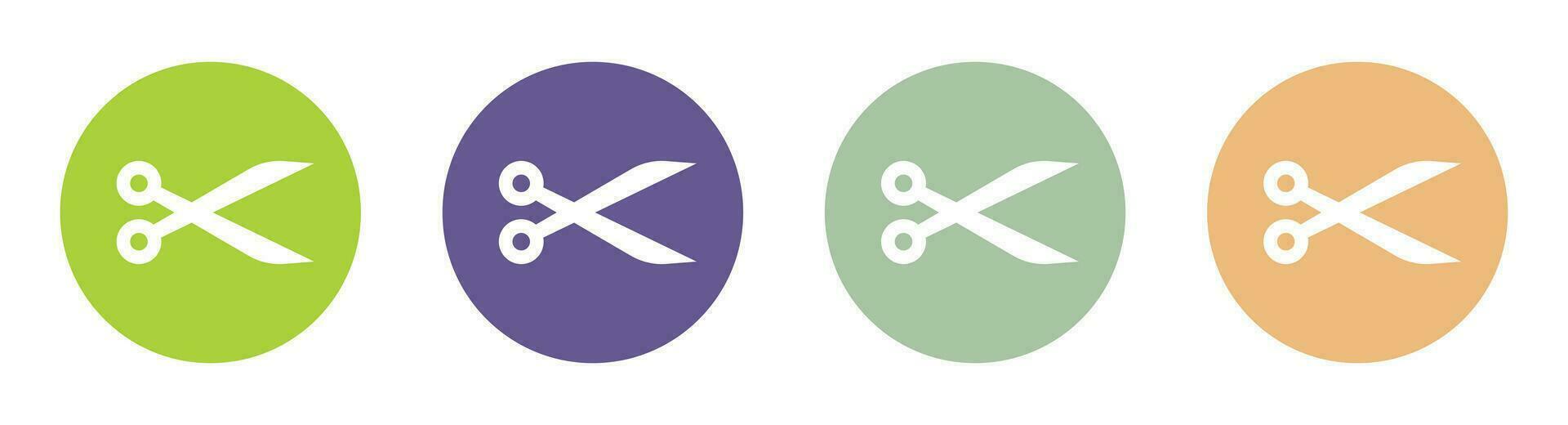 Scissors icon in flat style vector illustration collection