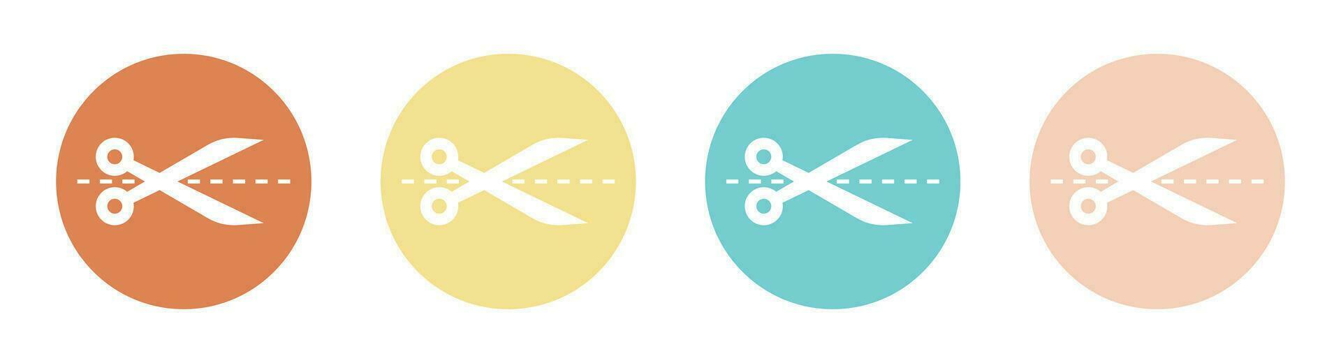 Scissors icon in flat style vector illustration collection