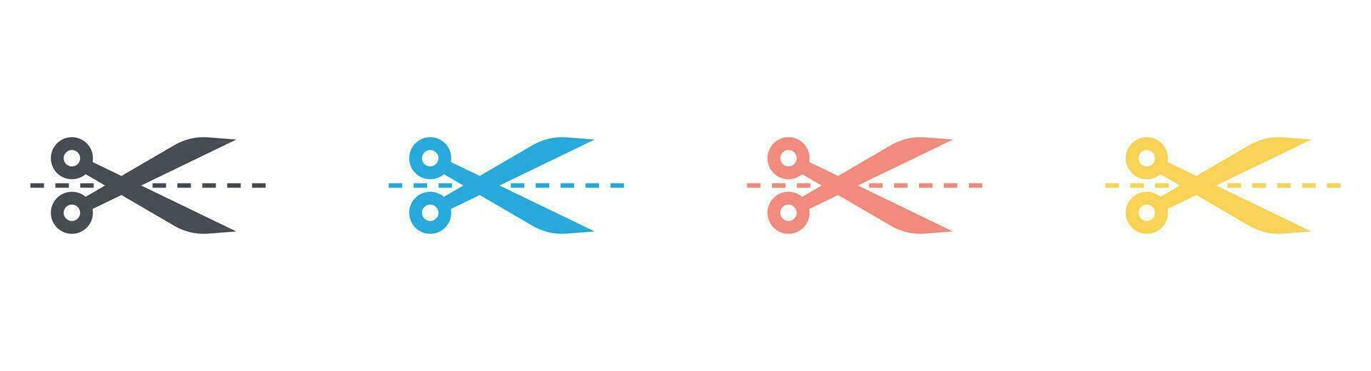 Scissors icon in flat style vector illustration collection