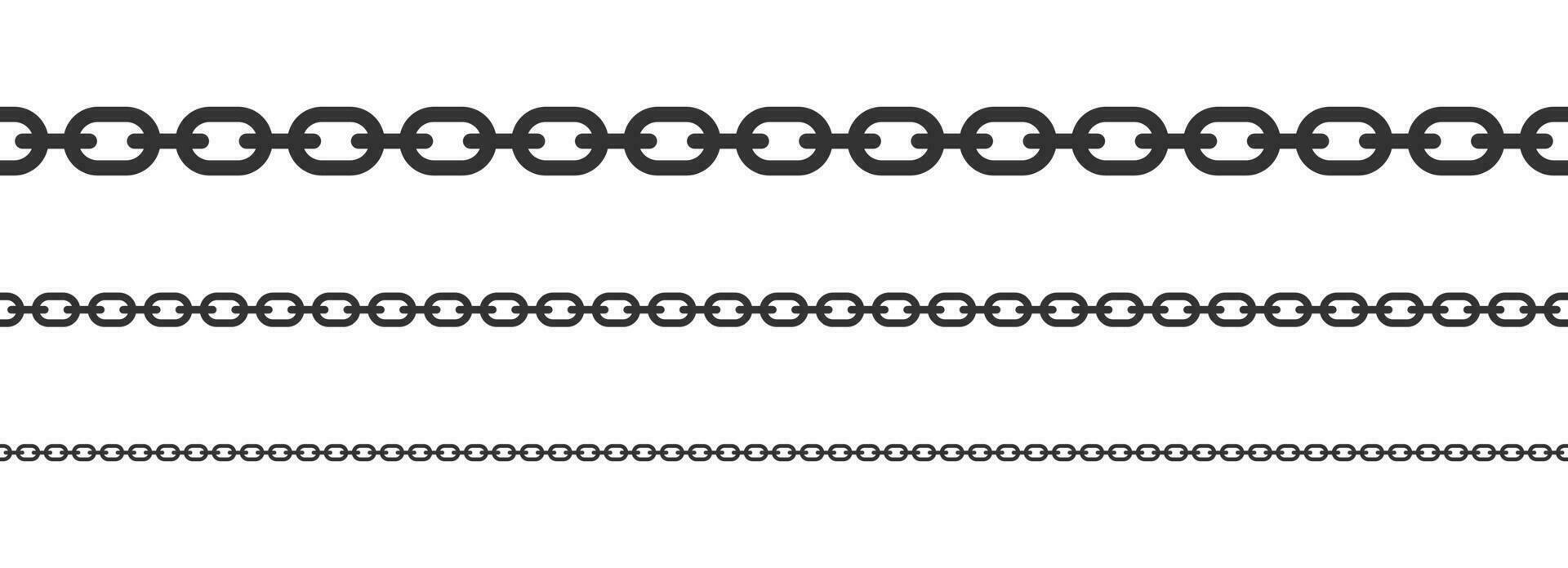 Seamless chain vector illustration isolated on white background