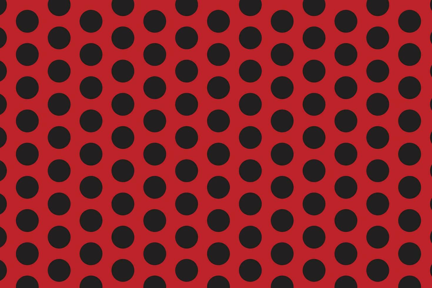 simple abstract seamlees black polka dot pattern on red colour background. vector