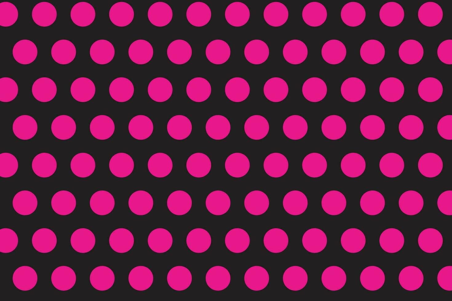 simple abstract seamlees pink polka dot pattern on black colour background vector