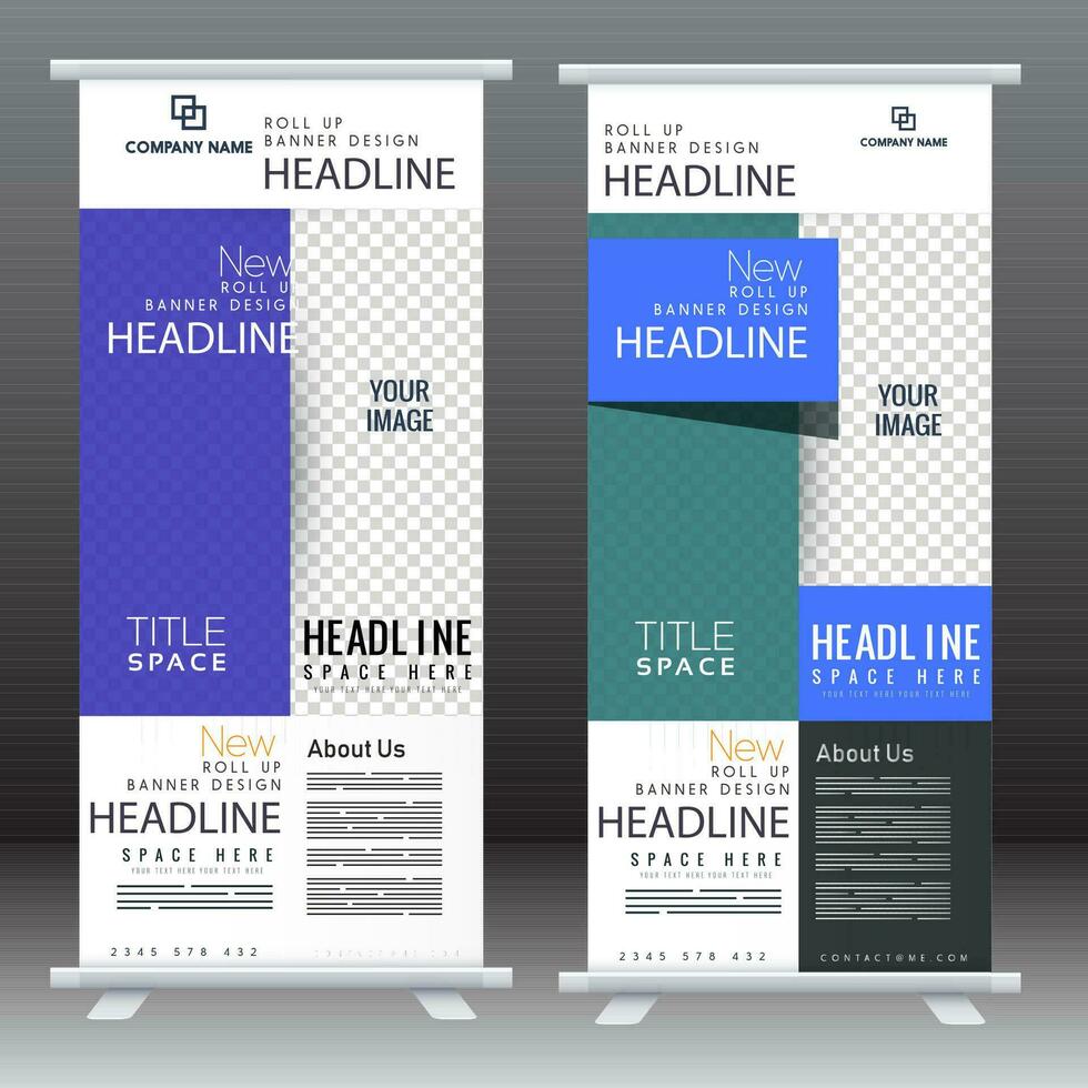 roll up business brochure flyer banner design vertical template vector, cover presentation abstract geometric background, modern publication x-banner and flag-banner, rectangle size. red , blue, green vector