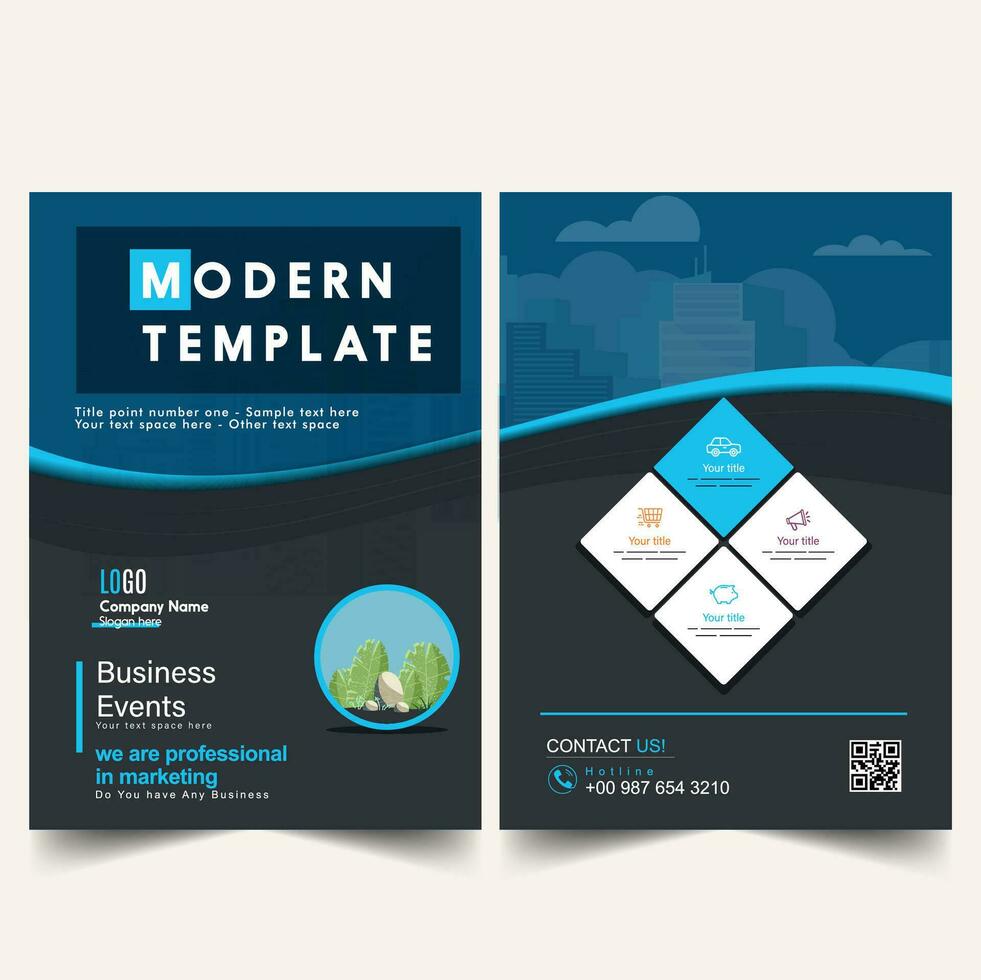 Business abstract vector template. Brochure design, cover modern layout, annual report, poster, flyer in A4 with colorful triangles, geometric shapes for tech, science, market with light background