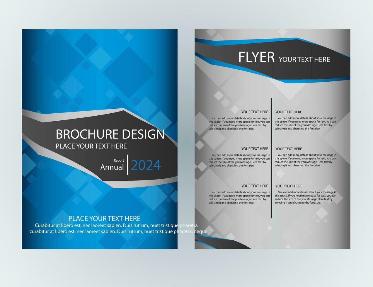 Business abstract vector template. Brochure design, cover modern layout, annual report, poster, flyer in A4 with colorful triangles, geometric shapes for tech, science, market with light background