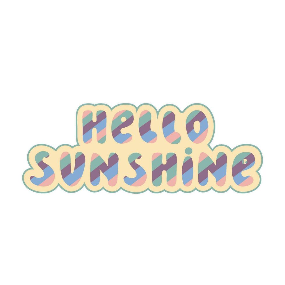 Retro Summer Quote - Hello Summer. vector