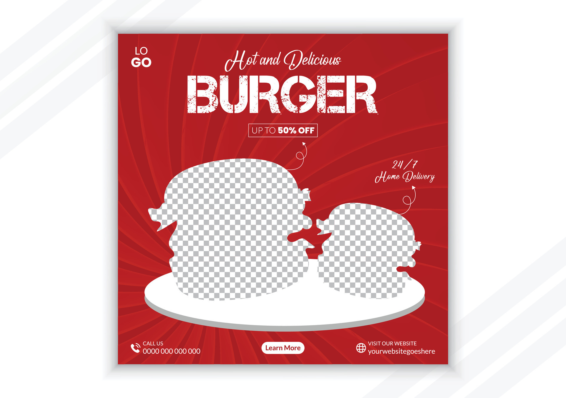 Burger Social Media Post Design 25883342 Vector Art At Vecteezy Burger Social Media Post Design 25883342 Vector Art At Vecteezy