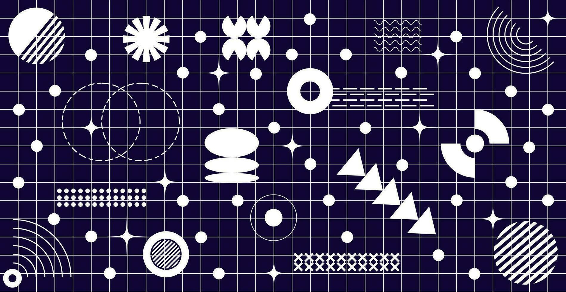 Set of abstract backgrounds with futuristic geometric shapes. Vector illustration.