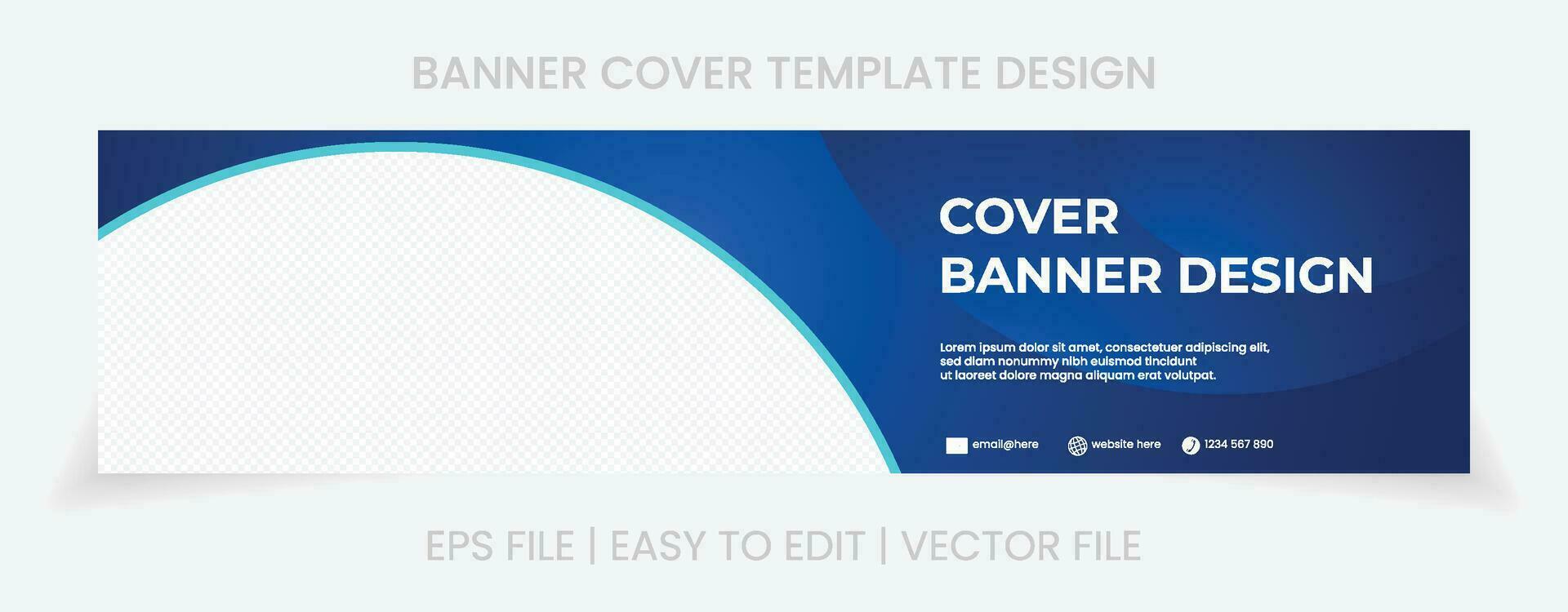 cover social media banner design abstract background vector