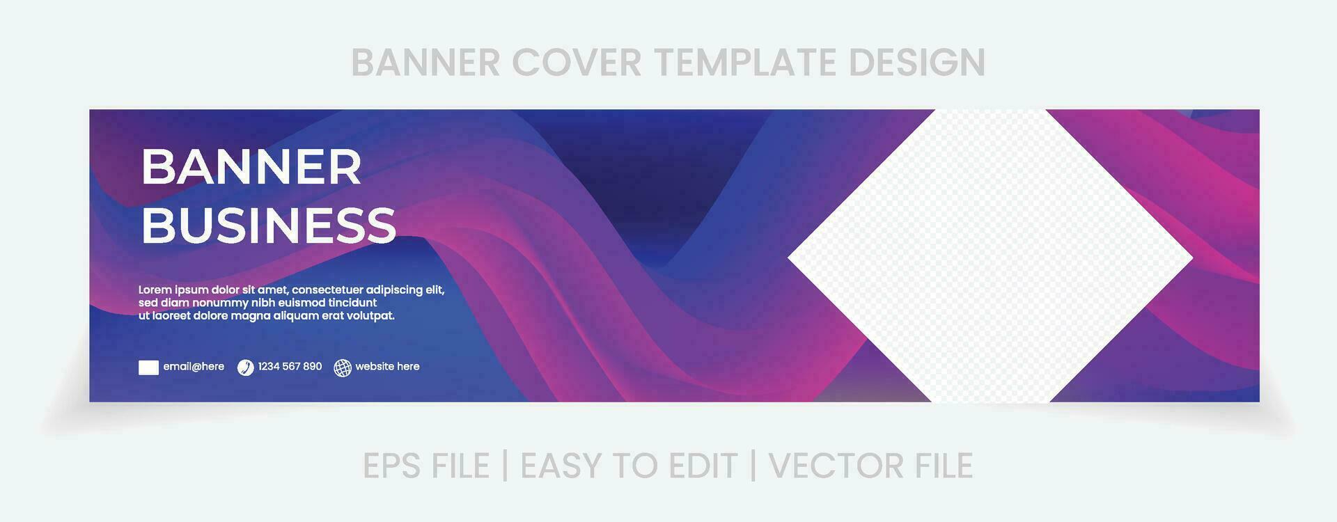 cover social media banner design abstract background vector