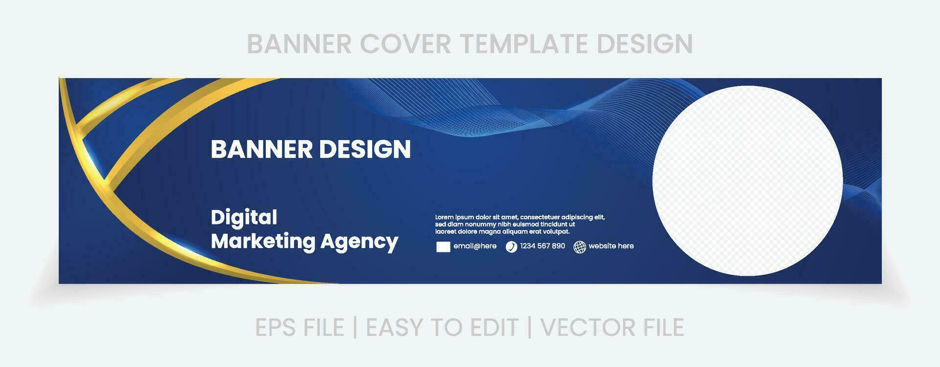 cover social media banner design abstract background vector