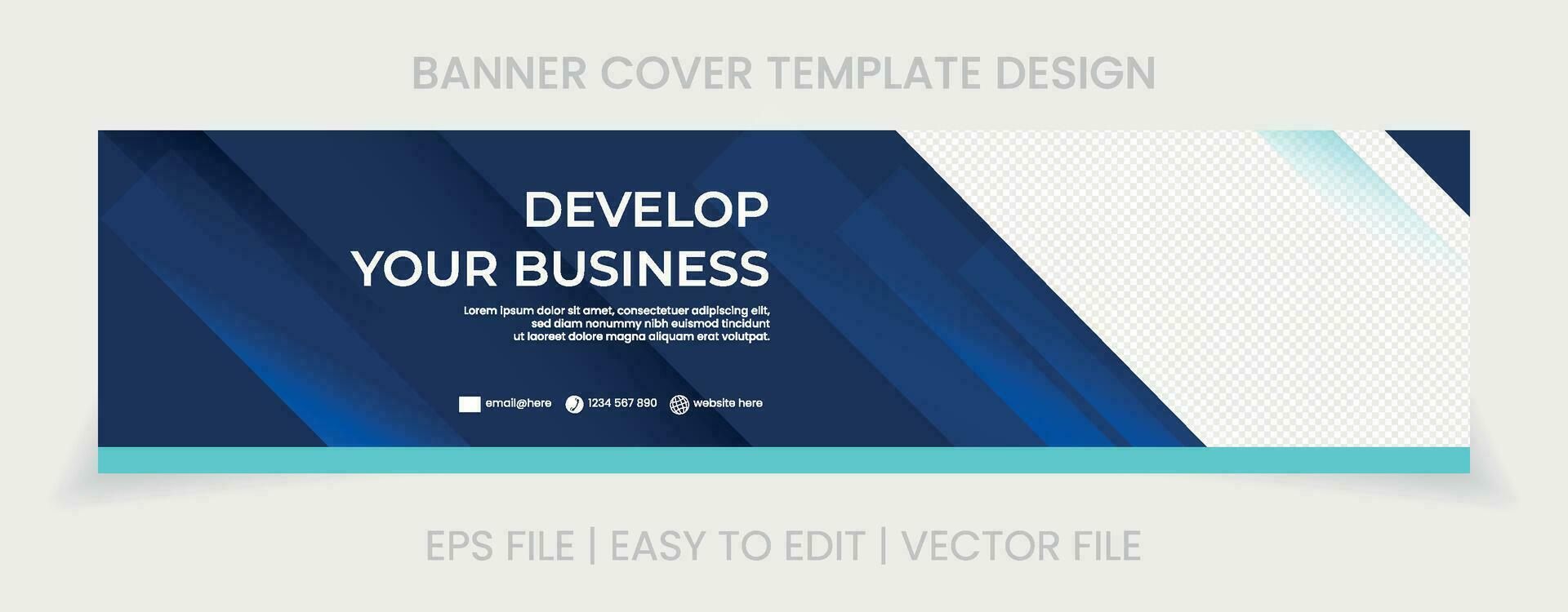 cover social media banner design abstract background vector