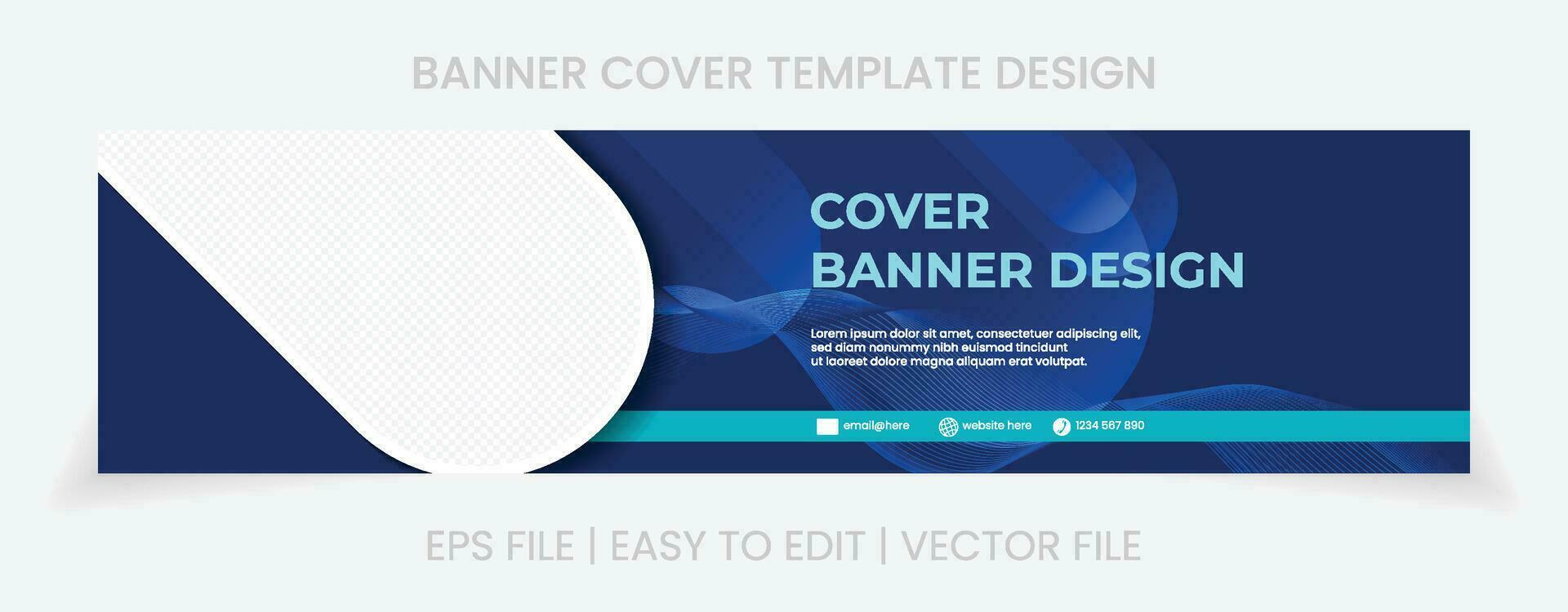 cover social media banner design abstract background vector