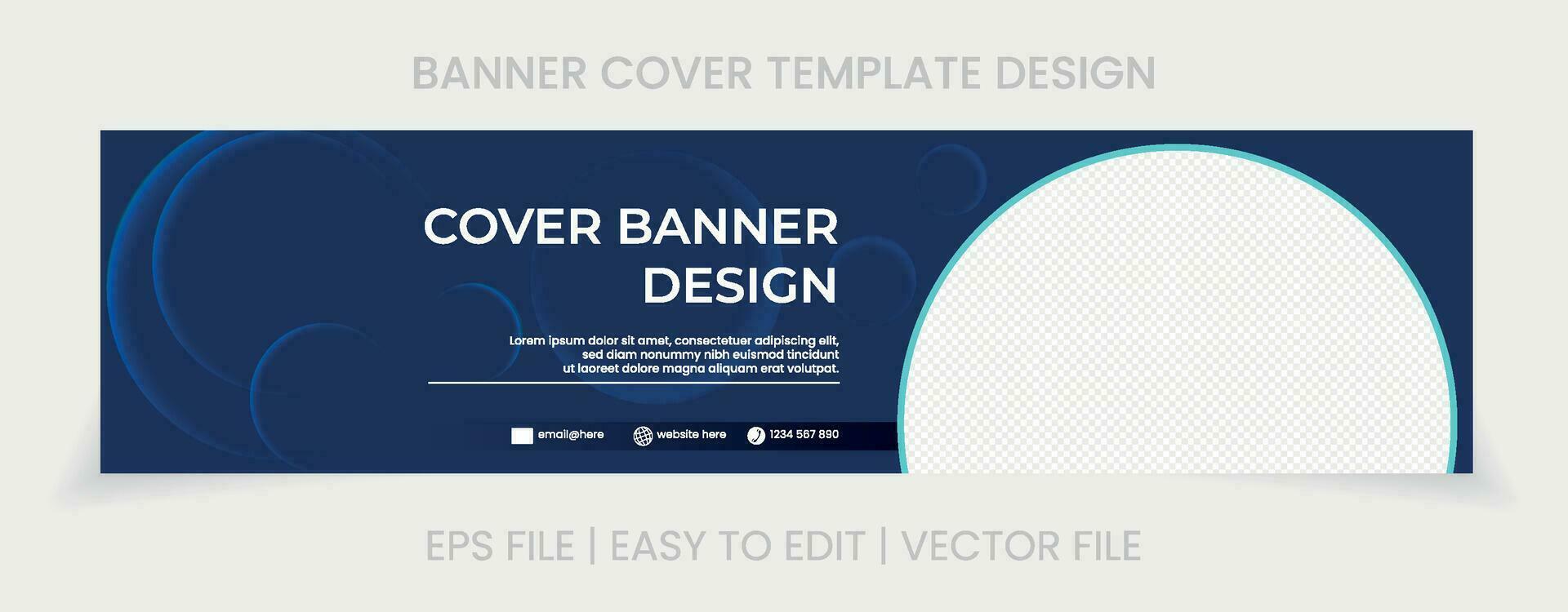 cover social media banner design abstract background vector