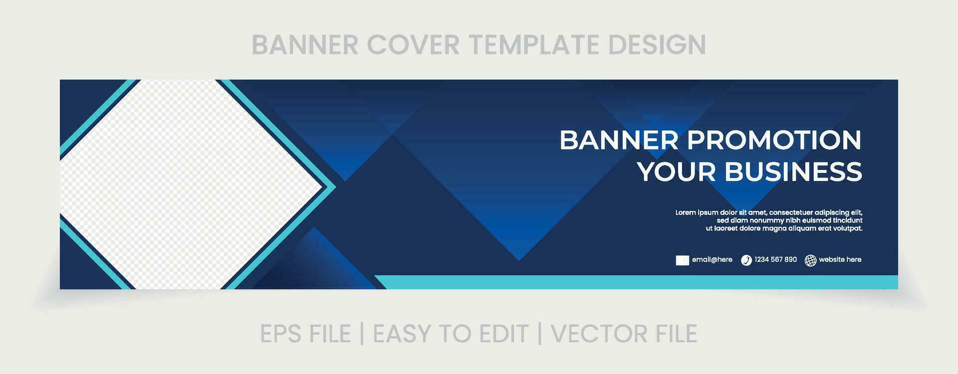 cover social media banner design abstract background vector