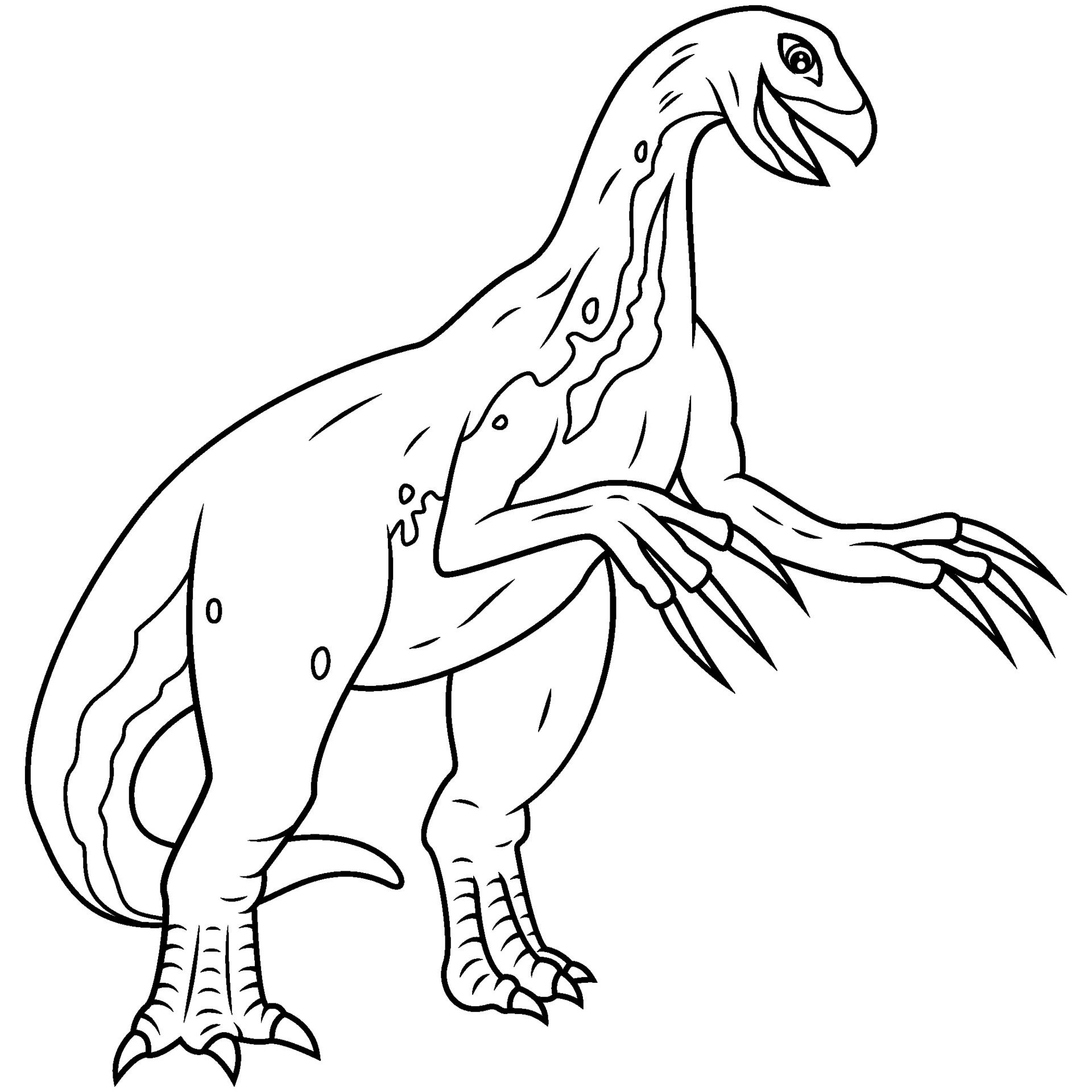 hand drawn of Therizinosaurus line art 25883695 Vector Art at Vecteezy
