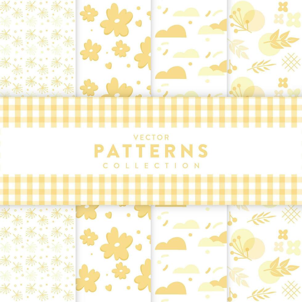 Vector patterns collections yellow seamless pattern 25883794 Vector Art ...
