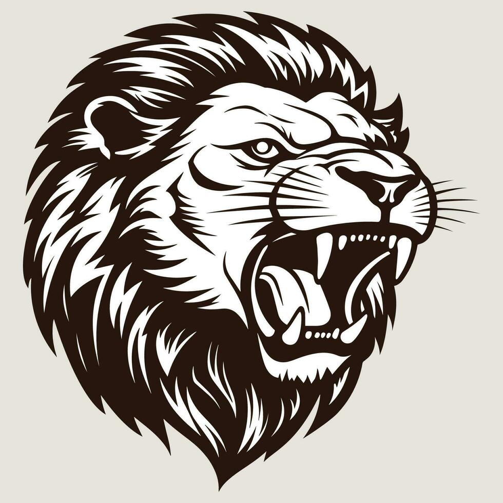 león logo, diseño para insignia, emblema vector