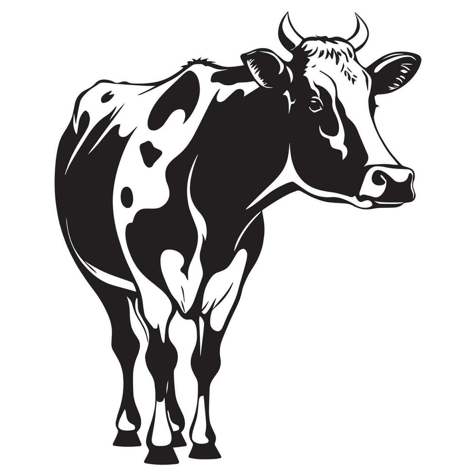 vaca cabeza mascota logo, diseño para Insignia vector