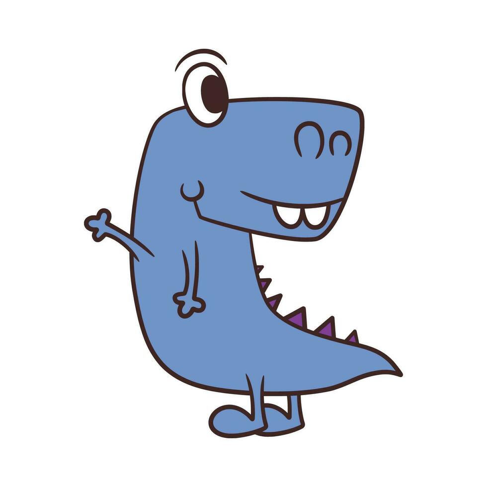 Cute Dinosaur Vector Illustration hand drawn