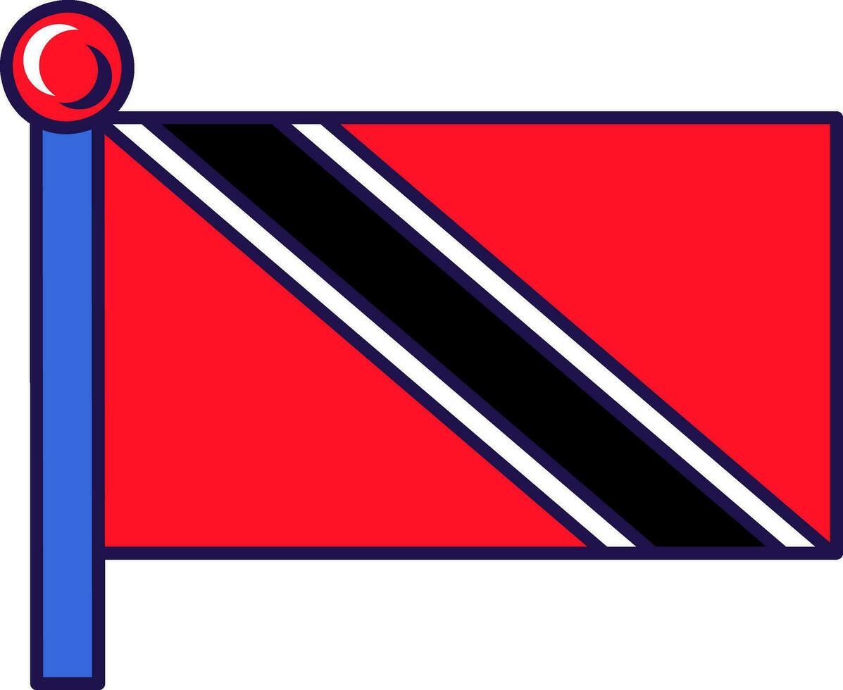 Trinidad and tobago republic nation flag vector
