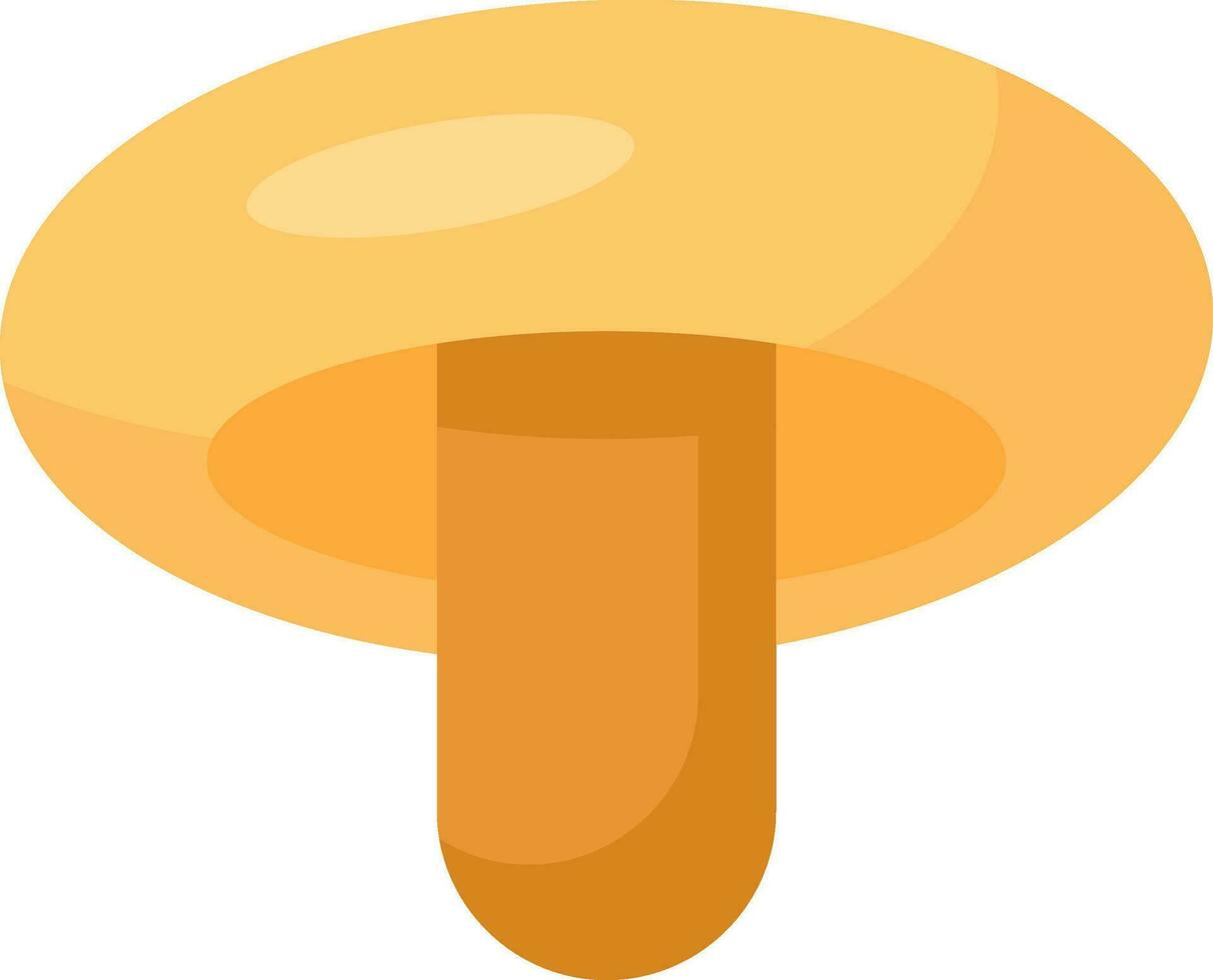 Flat Vegetable Fresh Mushroom Icon vector