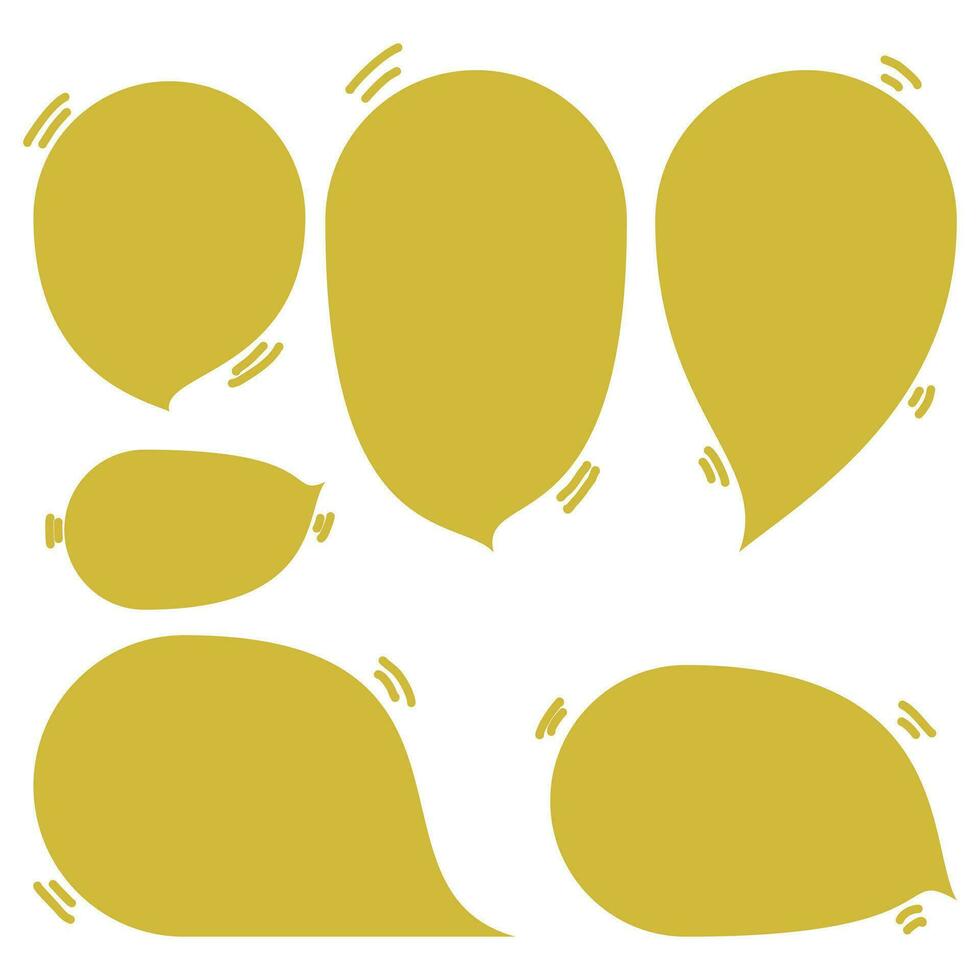 Set speech bubbles on white background. chat box or chat vector square and doodle message or communication icon Cloud speaking for comics and minimal message dialog